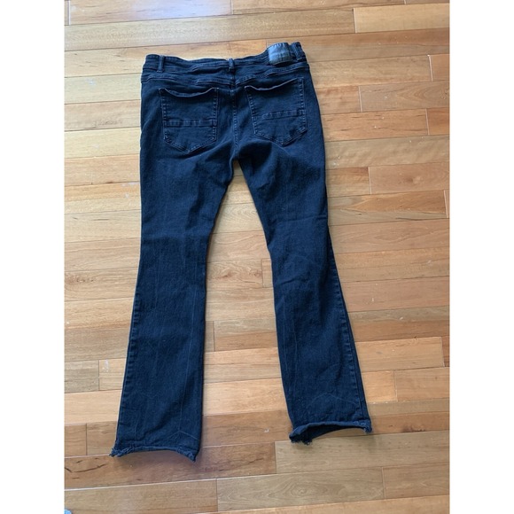 Rebel Minds Men's Black Denim Jeans Size‎ 38 32 (hem cut down from 35), Cotton+ - Picture 3 of 7